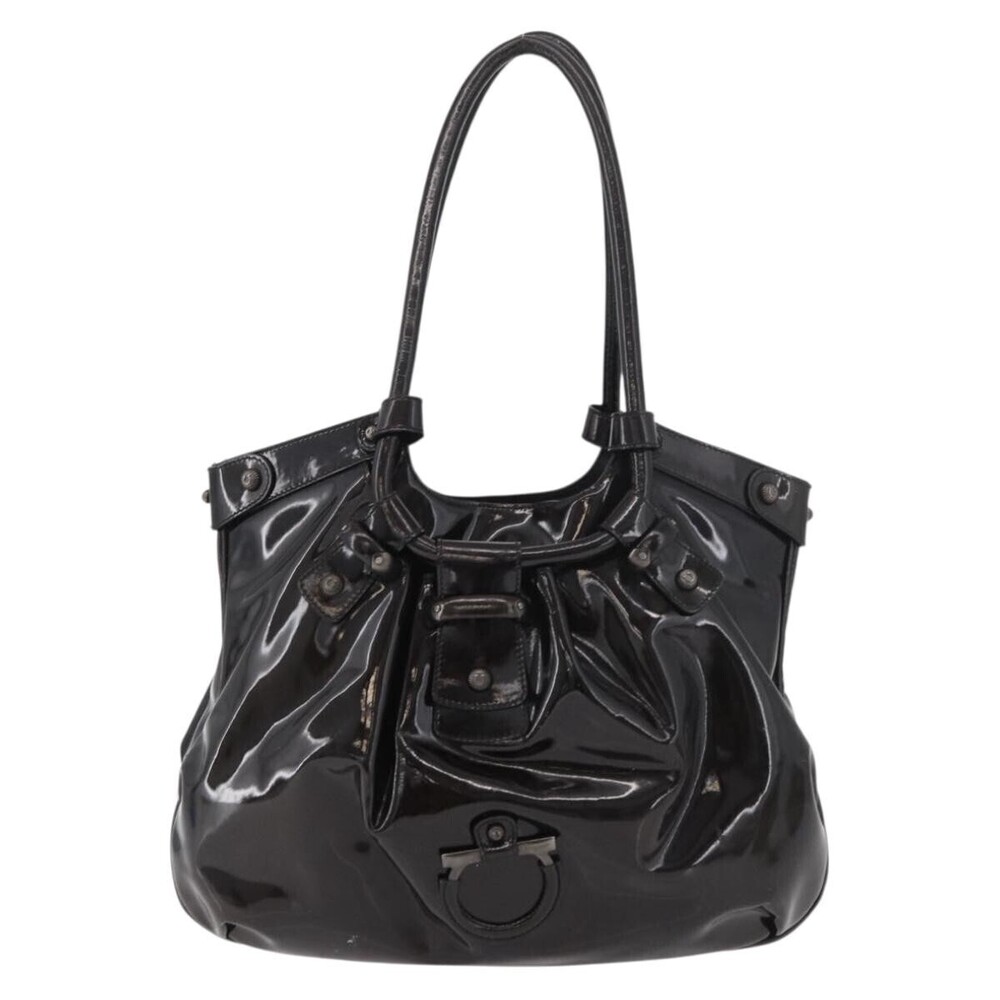 Salvatore Ferragamo Gancini Patent Leather